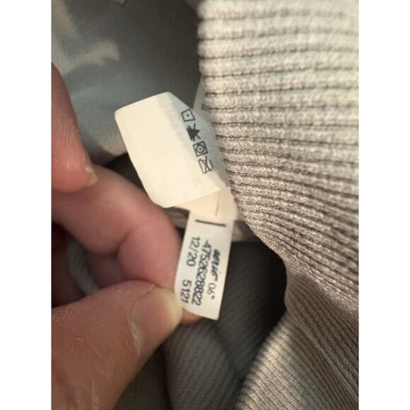 Aerie Offline Moto Light Gray leggings ribbed denim design XXS high waist capri - Picture 10 of 13